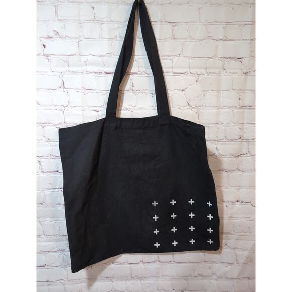 KSUBI Large Black TOTE BAG Trendy 100% Recycled Material 18” X 19.5” Minimal Use - Picture 5 of 10